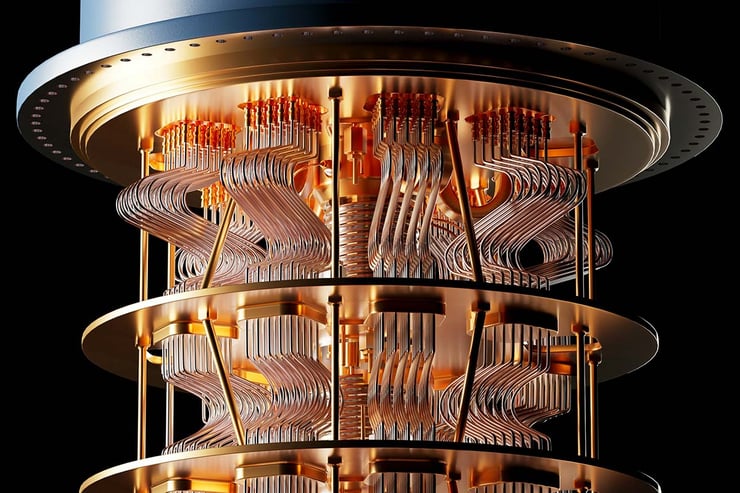 Inside a high-tech lab, researchers monitor a quantum computer running complex simulations, pushing the boundaries of artificial intelligence, cryptography, and climate modeling.